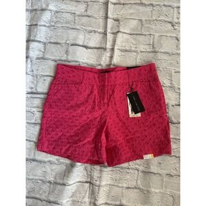 Women's THE LIMITED‎ Hot Pink 8 Eyelet Cotton Shorts NEW!